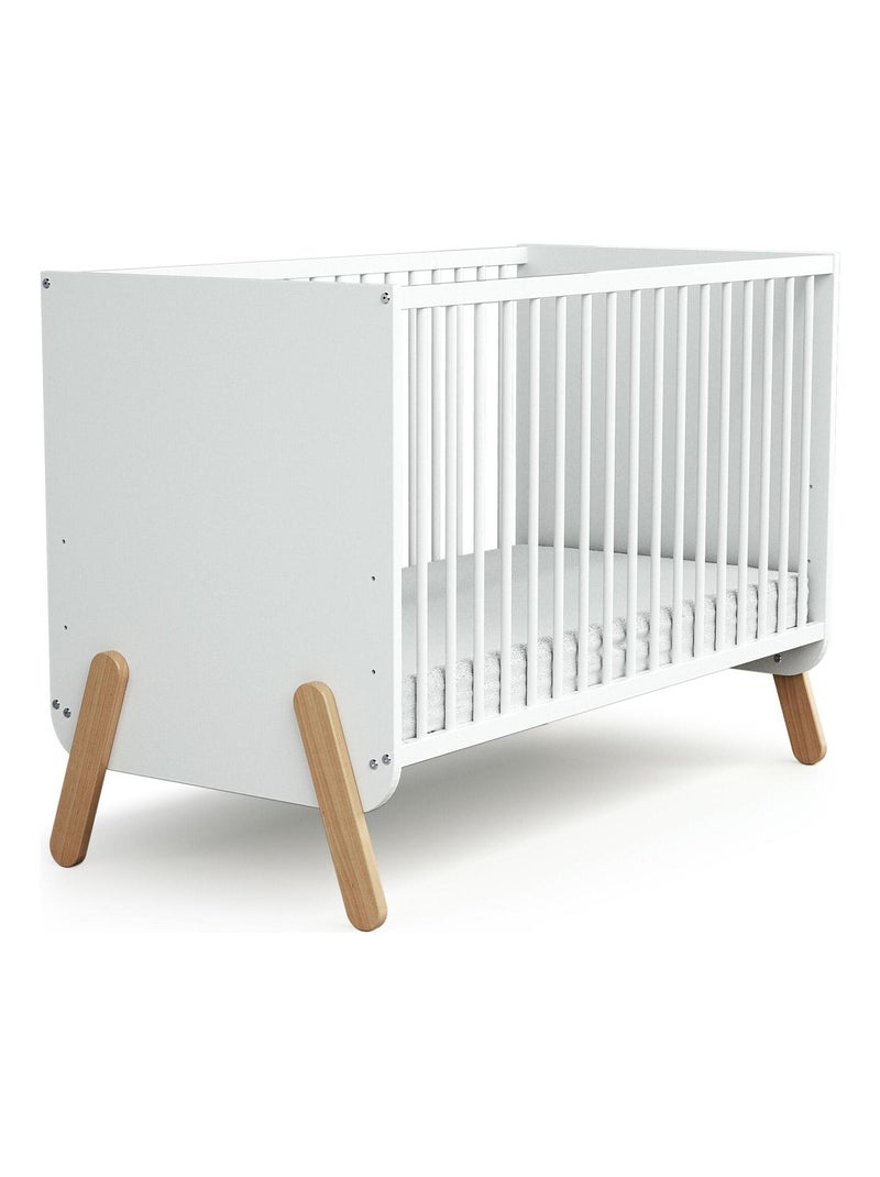 AT4 - Habitación bebe completa PIRATE madera - Blanco/Haya Barnizada - 60 x 120 Beige/Blanco - Kiabi