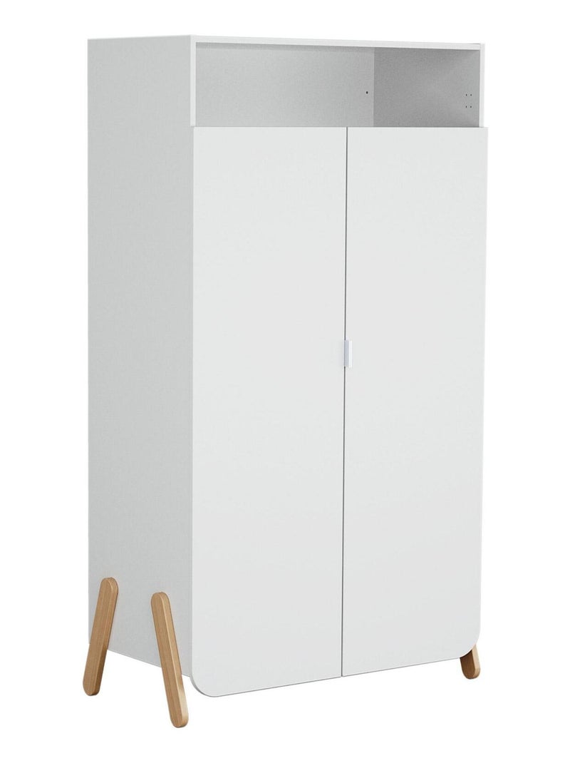 AT4 - Habitación bebe completa PIRATE madera - Blanco/Haya Barnizada - 60 x 120 Beige/Blanco - Kiabi