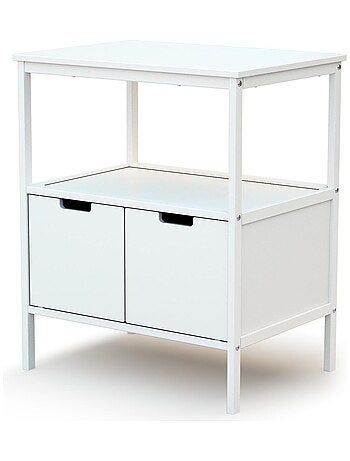 AT4 - Mueble cambiador bebé 2 puertas NATUR madera - Haya Cruda - 68 x 66 x 90,5 cm