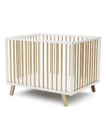 AT4 - Parque infantil bebé PIRATE madera - Blanco/Haya Barnizada - 80 x 100 cm