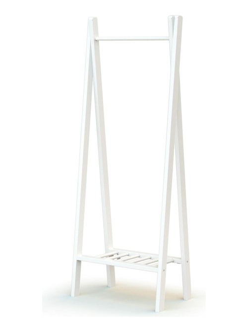 AT4 - Perchero infantil HOOKI madera - Blanco - 50 x 30 x 130 cm - Kiabi