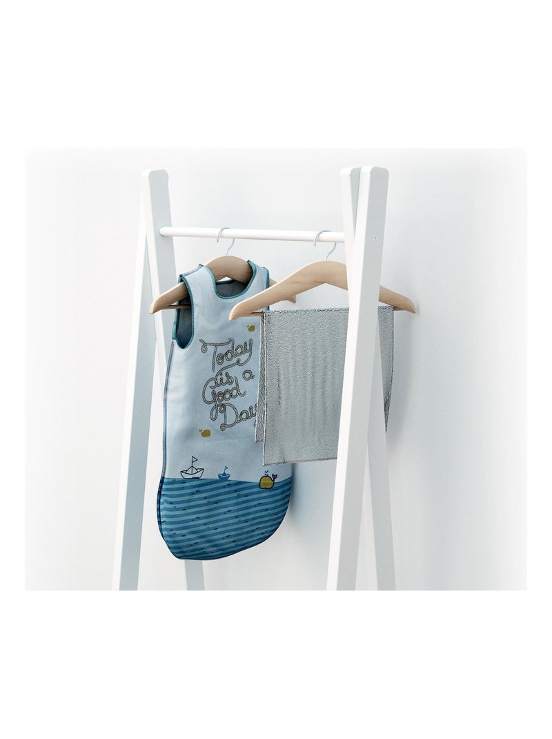 AT4 - Perchero infantil HOOKI madera - Blanco - 50 x 30 x 130 cm Blanco - Kiabi