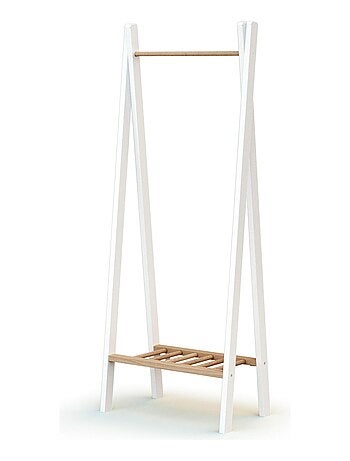 AT4 - Perchero infantil HOOKI madera - Haya Cruda - 50 x 30 x 130 cm