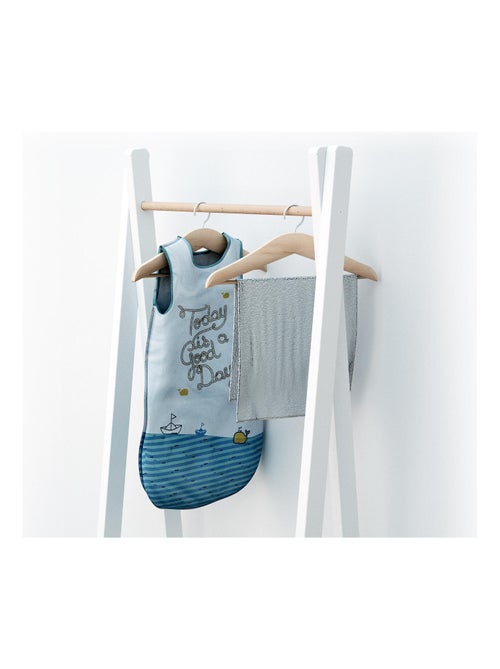 AT4 - Perchero infantil HOOKI madera - Blanco/Haya Cruda - 50 x 30 x 130 cm - Kiabi