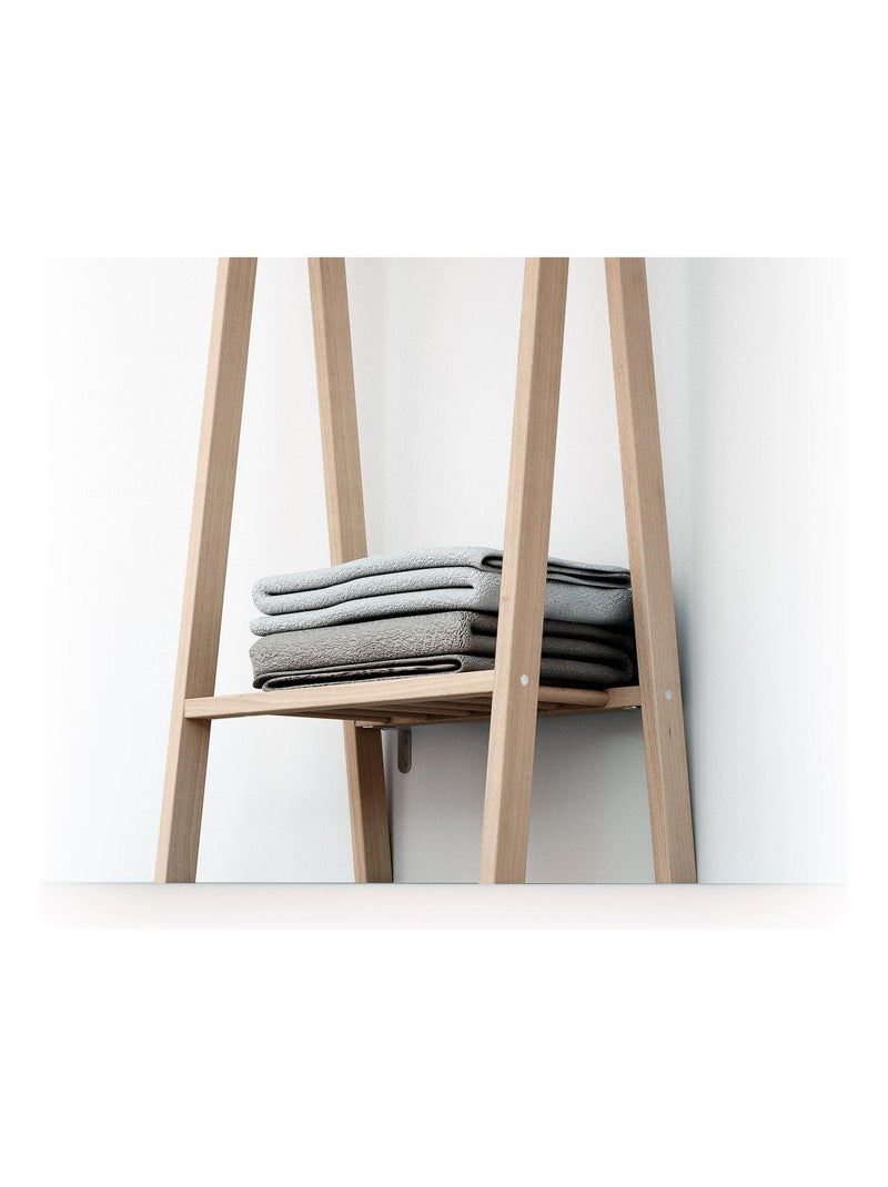 AT4 - Perchero infantil HOOKI madera - Haya Cruda - 50 x 30 x 130 cm Marrón avellana - Kiabi
