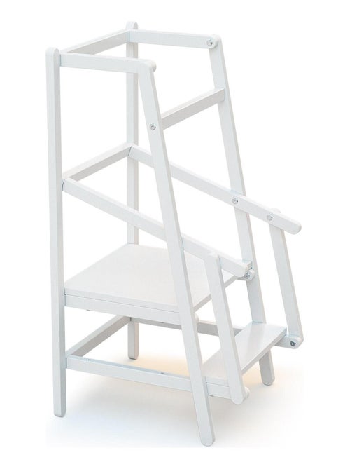 AT4 - Torre de aprendizaje/observación para niños ESSENTIEL madera - Blanco - 44 x 48,5 x 90 cm - Kiabi