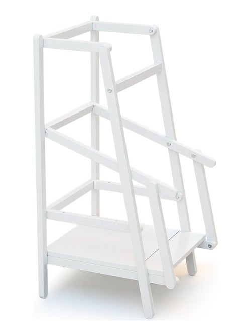 AT4 - Torre de aprendizaje/observación para niños ESSENTIEL madera - Blanco - 44 x 48,5 x 90 cm - Kiabi