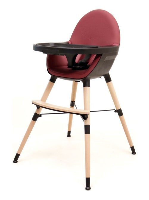 AT4 - Trona bebé evolutiva CONFORT - Burdeos/Negro - 64,50 x 60 x 109 cm - Kiabi
