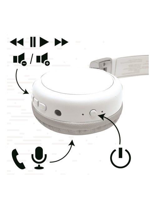 Auriculares 2 en 1 Bluetooth® y con cable, cómodos y plegables Diseño Acoustix - Kiabi