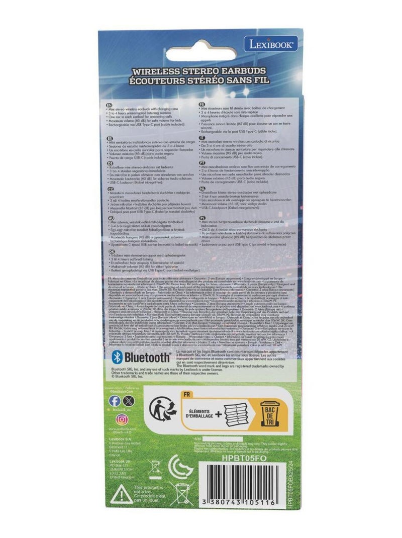 Auriculares Bluetooth de fútbol con estuche de carga Blanco - Kiabi