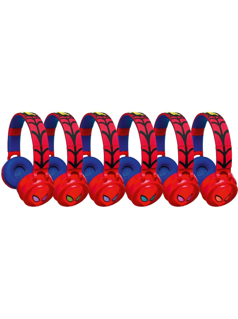 Auriculares Bluetooth Spiderman de 85 dB con luces Rojo - Kiabi