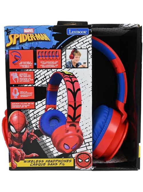 Auriculares Bluetooth Spiderman de 85 dB con luces - Kiabi