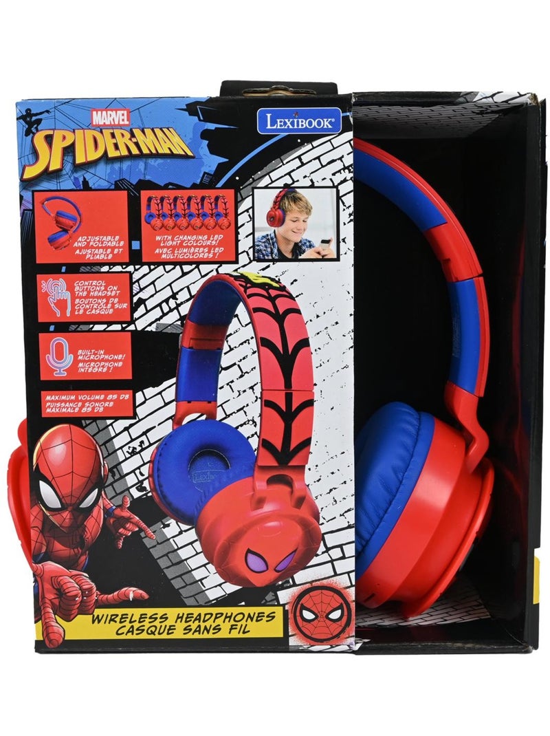 Auriculares Bluetooth Spiderman de 85 dB con luces Rojo - Kiabi