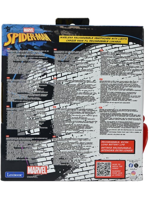 Auriculares Bluetooth Spiderman de 85 dB con luces - Kiabi