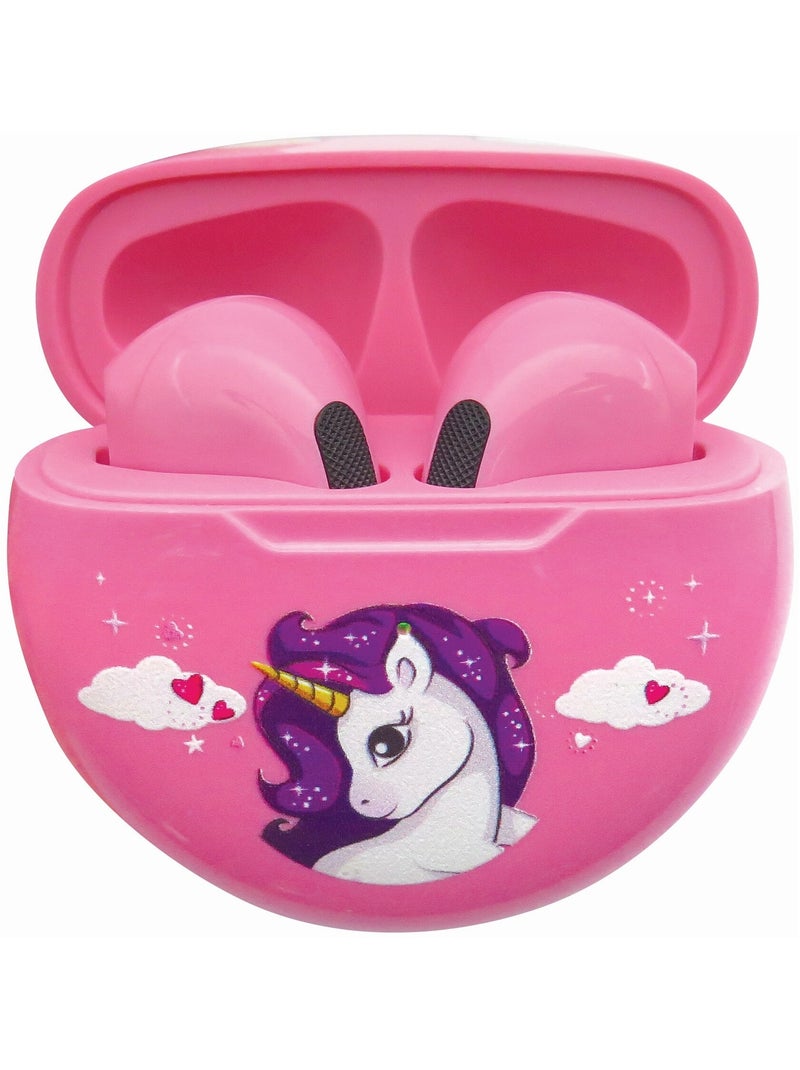 Auriculares Bluetooth Unicornio con estuche de carga Rosa - Kiabi