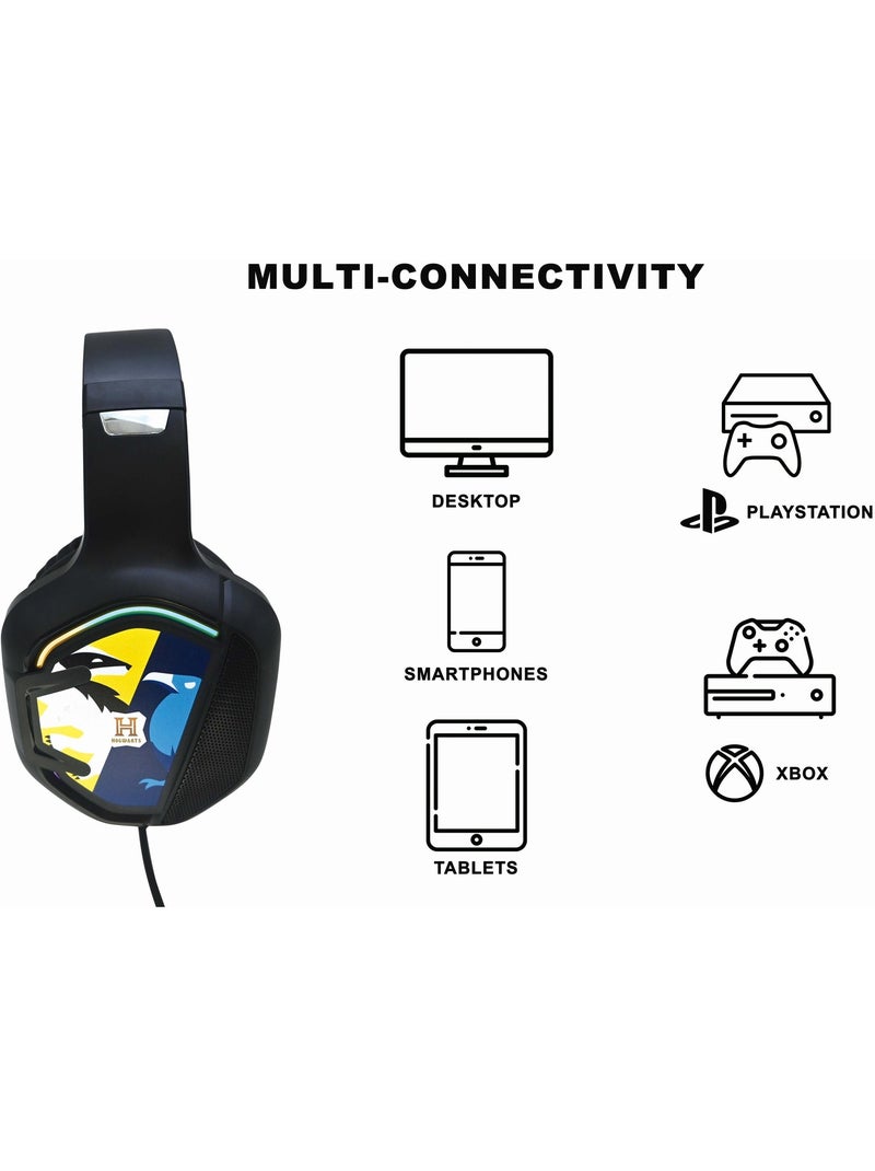 Auriculares con cable para juegos Harry Potter con luces y micr?fono Negro - Kiabi