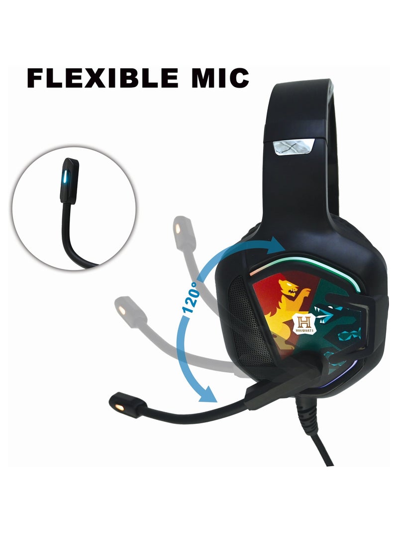 Auriculares con cable para juegos Harry Potter con luces y micr?fono Negro - Kiabi