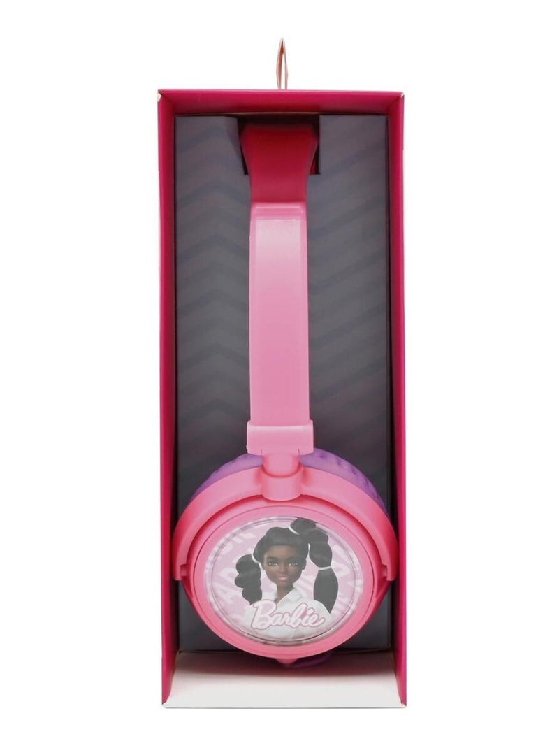 Auriculares estéreo plegables con cable Barbie con limitación segura del volumen Rosa - Kiabi