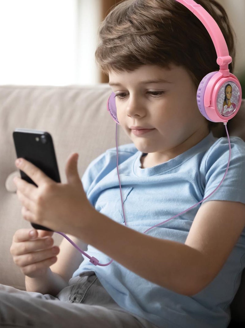Auriculares estéreo plegables con cable Barbie con limitación segura del volumen Rosa - Kiabi