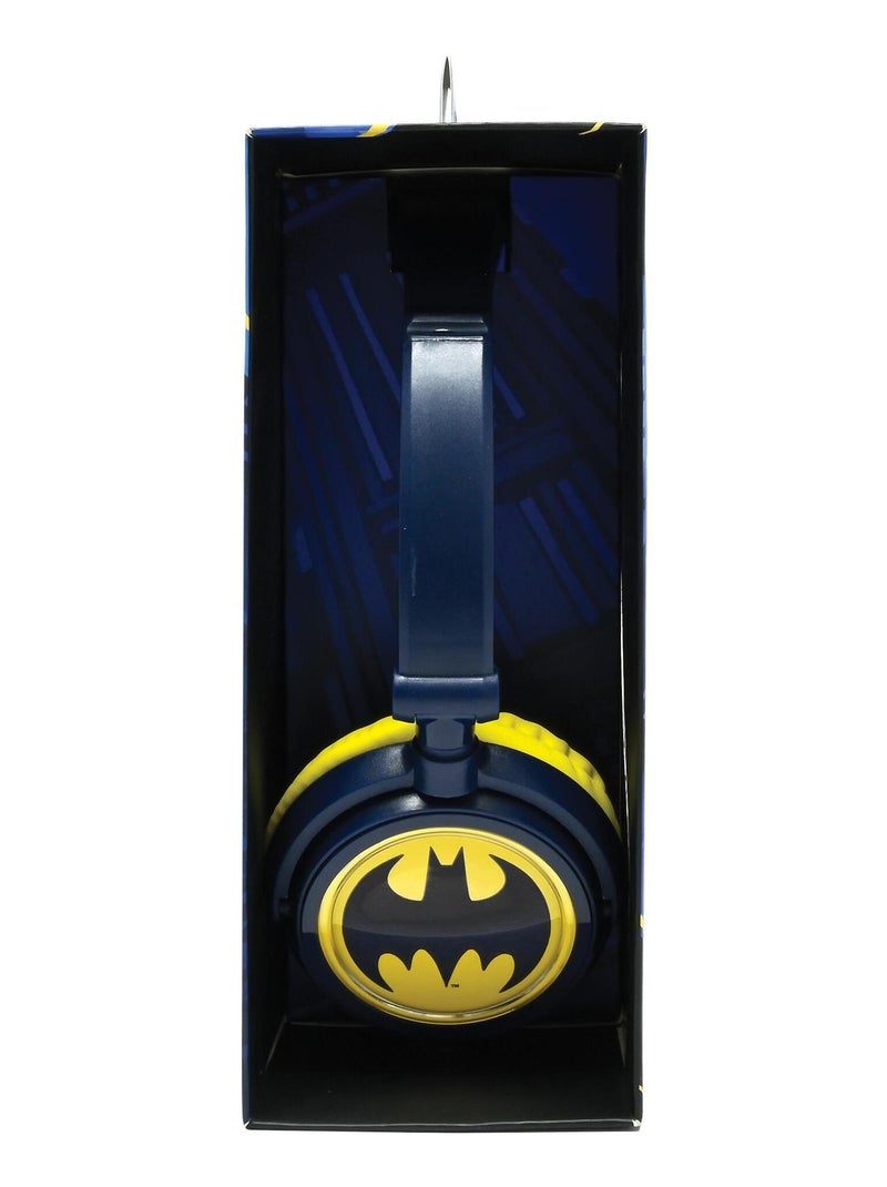 Auriculares estéreo plegables con cable Batman con limitación segura del volumen Azul marino - Kiabi