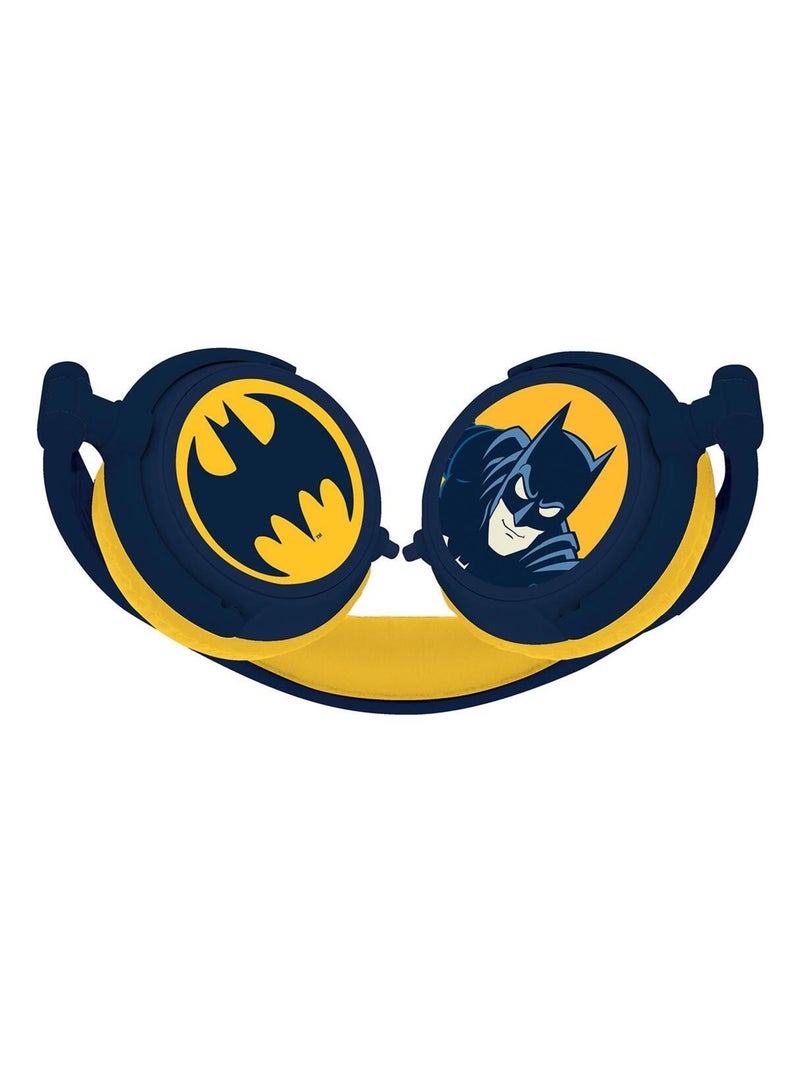 Auriculares estéreo plegables con cable Batman con limitación segura del volumen Azul marino - Kiabi