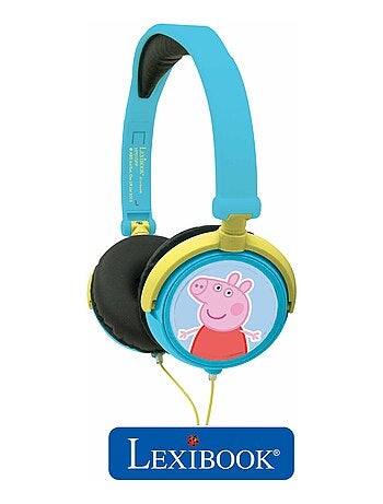 Auriculares estéreo plegables con cable Peppa Pig con limitación segura del volumen