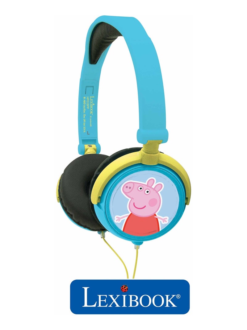 Auriculares estéreo plegables con cable Peppa Pig con limitación segura del volumen Azul - Kiabi