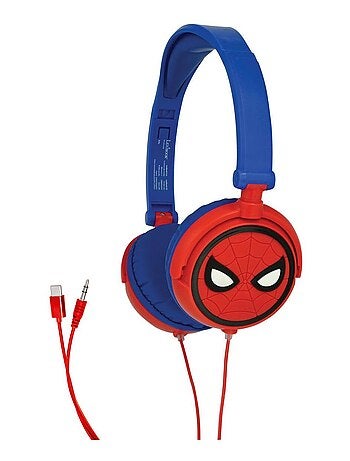 Auriculares estéreo plegables con cable SpiderMan con limitación segura del volumen