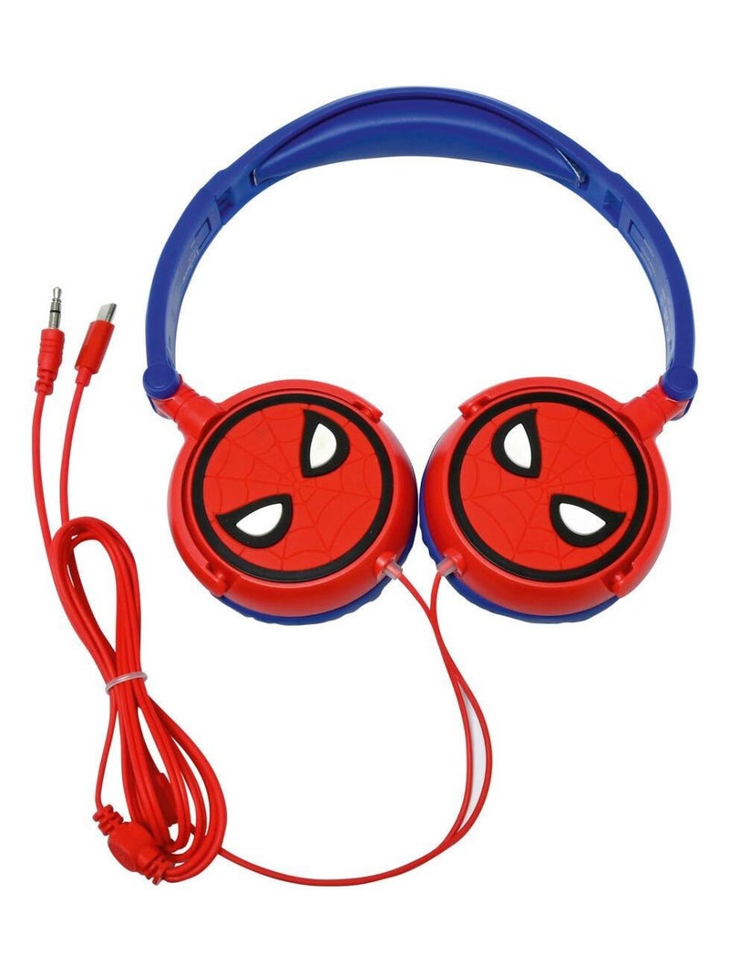 Auriculares estéreo plegables con cable SpiderMan con limitación segura del volumen Rojo - Kiabi