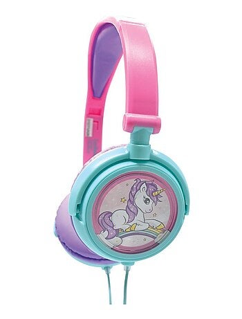Auriculares estéreo plegables con cable Unicorn con limitación segura del volumen