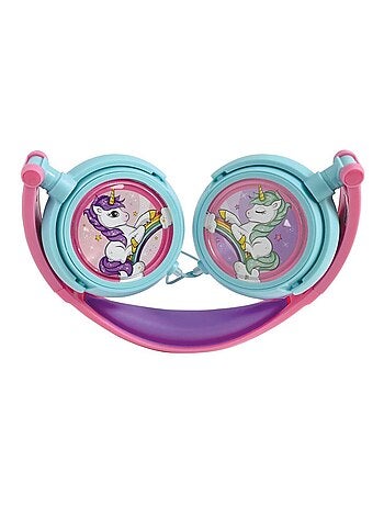 Auriculares estéreo plegables con cable Unicorn con limitación segura del volumen