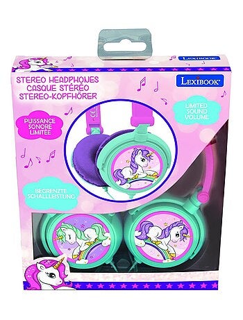 Auriculares estéreo plegables con cable Unicorn con limitación segura del volumen