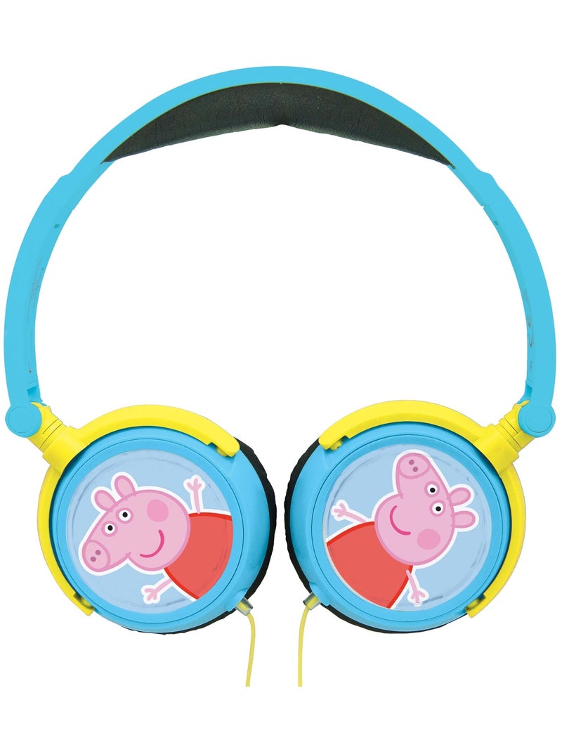 Auriculares est?reo plegables con cable Peppa Pig con limitaci?n segura del volumen Azul - Kiabi