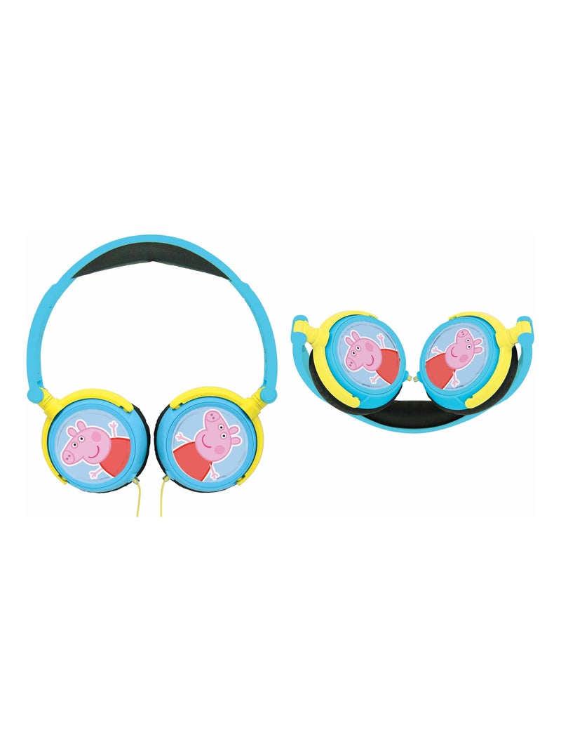 Auriculares est?reo plegables con cable Peppa Pig con limitaci?n segura del volumen Azul - Kiabi