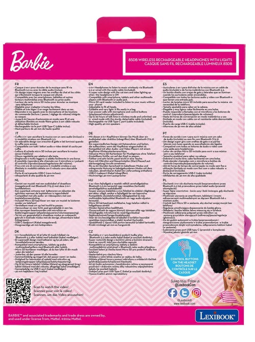 Auriculares inalámbricos recargables con luz en forma de orejas de gato Barbie - Kiabi