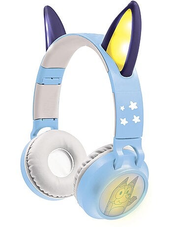 Auriculares plegables Bluetooth® y con cable de diseño 3D Bluey con limitación segura del volumen