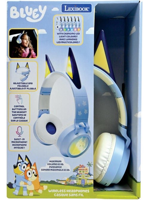 Auriculares plegables Bluetooth® y con cable de diseño 3D Bluey con limitación segura del volumen - Kiabi Auriculares plegables Bluetooth® y con cable de diseño 3D Bluey con limitación segura del volumen - Kiabi