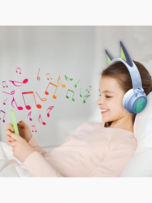 Auriculares plegables Bluetooth® y con cable de diseño 3D Bluey con limitación segura del volumen - Kiabi Auriculares plegables Bluetooth® y con cable de diseño 3D Bluey con limitación segura del volumen - Kiabi
