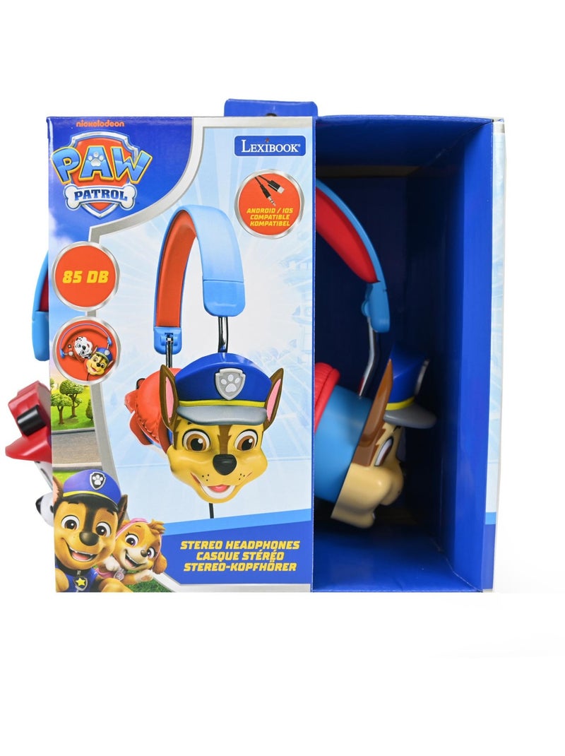 Auriculares plegables con cable 3D Paw Patrol con limitación segura del volumen Azul - Kiabi