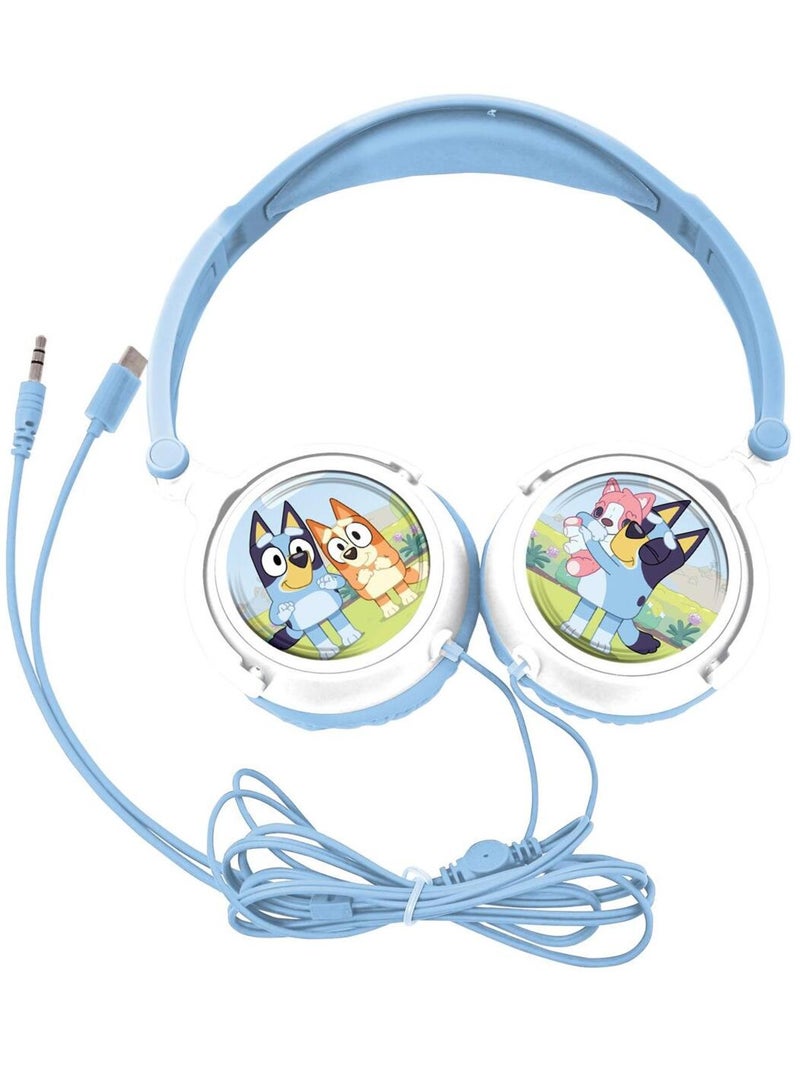 Auriculares plegables con cable Bluey con limitación segura del volumen Azul - Kiabi