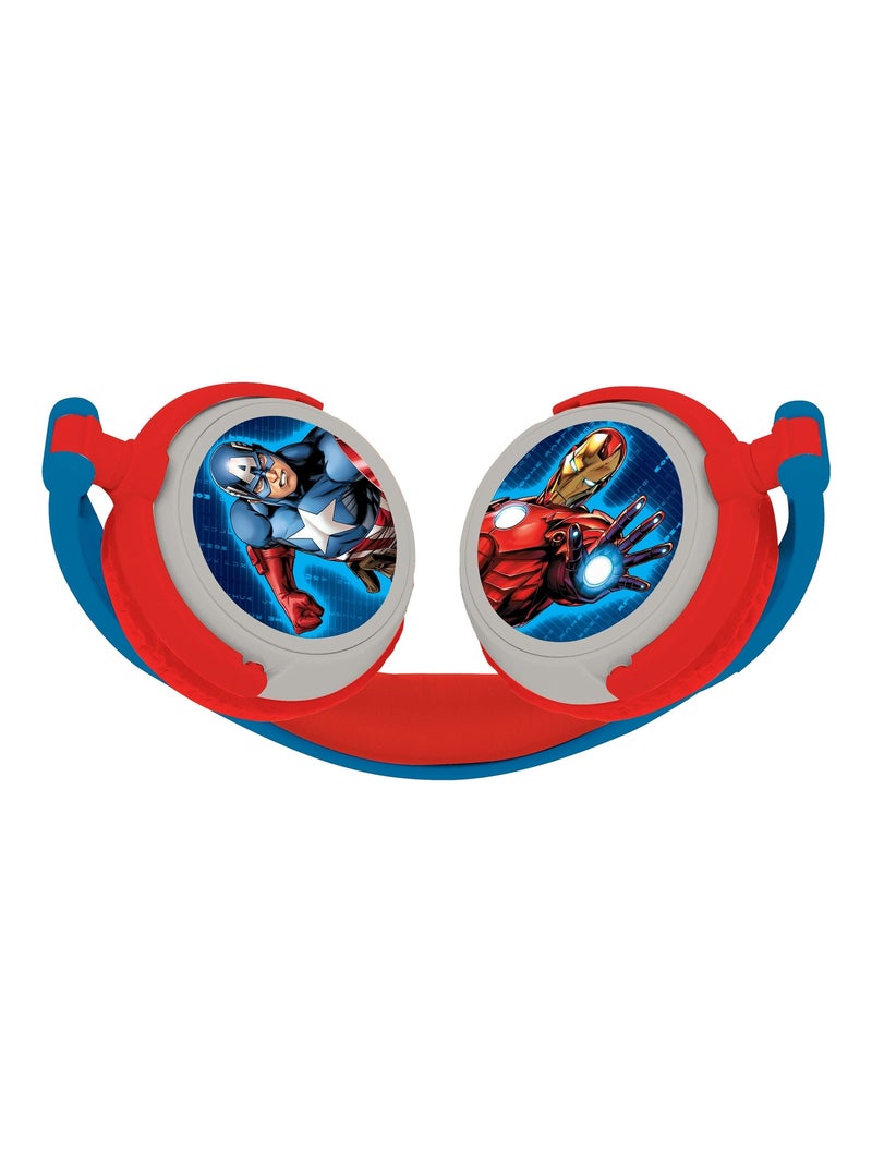 Auriculares plegables estéreo con cable Avengers con limitación segura del volumen Azul - Kiabi