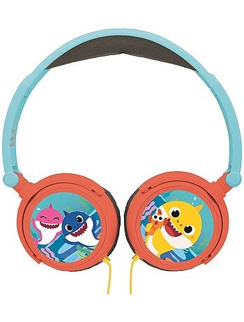 Auriculares plegables estéreo con cable baby shark con limitación segura del volumen