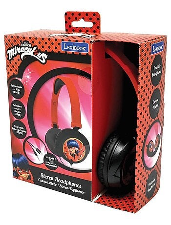 Auriculares plegables estéreo con cable miraculous con limitación segura del volumen