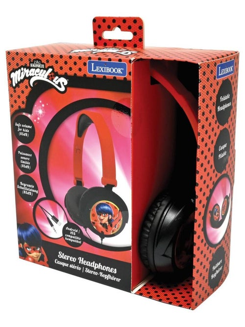 Auriculares plegables estéreo con cable Miraculous con limitación segura del volumen - Kiabi