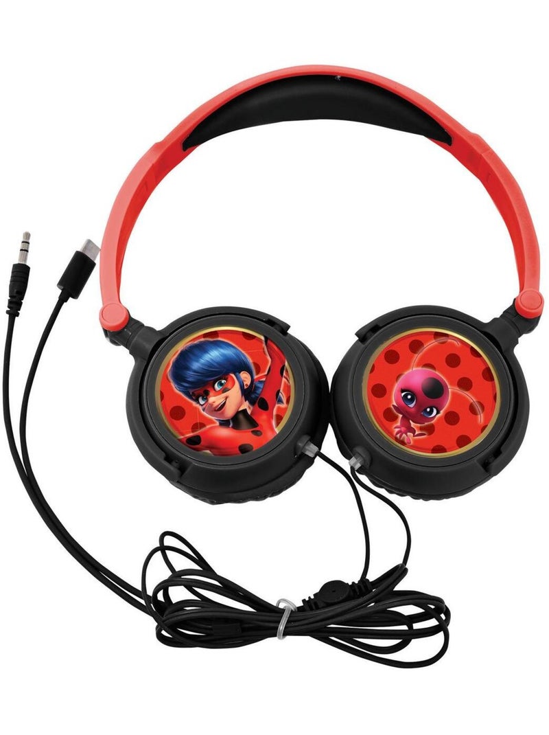 Auriculares plegables estéreo con cable Miraculous con limitación segura del volumen Rojo - Kiabi