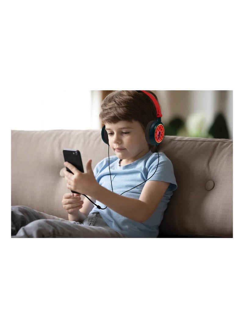 Auriculares plegables estéreo con cable Miraculous con limitación segura del volumen Rojo - Kiabi