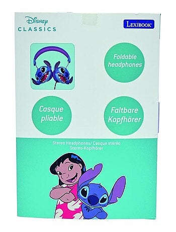 Auriculares plegables estéreo con cable stitch con limitación segura del volumen