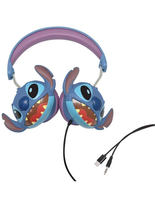 Auriculares plegables estéreo con cable Stitch con limitación segura del volumen - Kiabi