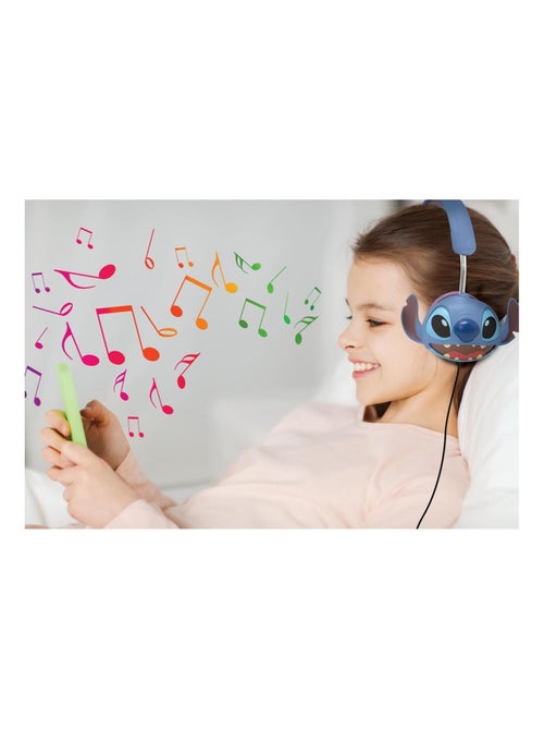 Auriculares plegables estéreo con cable Stitch con limitación segura del volumen - Kiabi