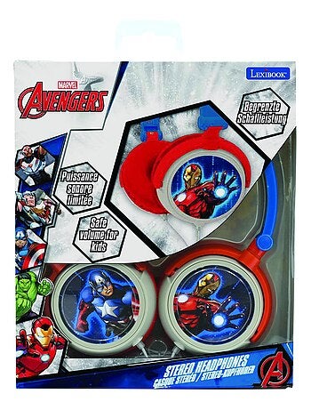 Auriculares plegables est?reo con cable Avengers con limitaci?n segura del volumen